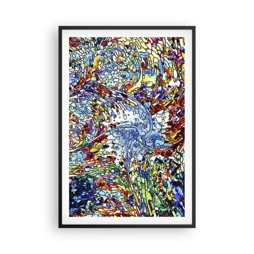 Plakát v černém rámu - Vitráž s kapkami - 61x91 cm