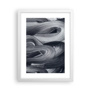 Plakát v bílém rámu - Plynulost reality - 30x40 cm