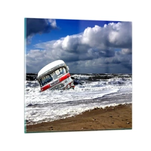 Obraz na skle - A čemu se divíš? - 30x30 cm