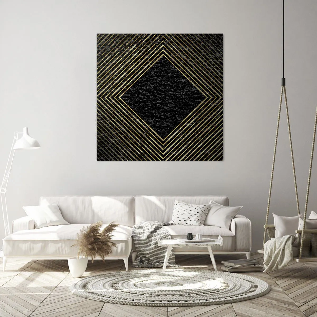 Obraz na plátně - Geometrie ve stylu glamour - 60x60 cm