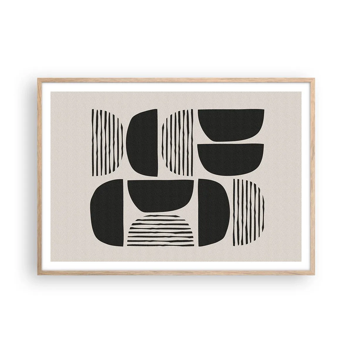 Plakát v rámu světlý dub - Polovičaté soustavy - 100x70 cm