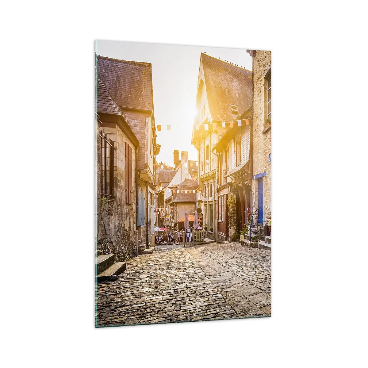 Obraz na skle - Bílý duch městečka - 70x100 cm