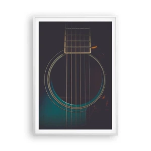 Plakát v bílém rámu - Okamžik, než to zazní - 70x100 cm