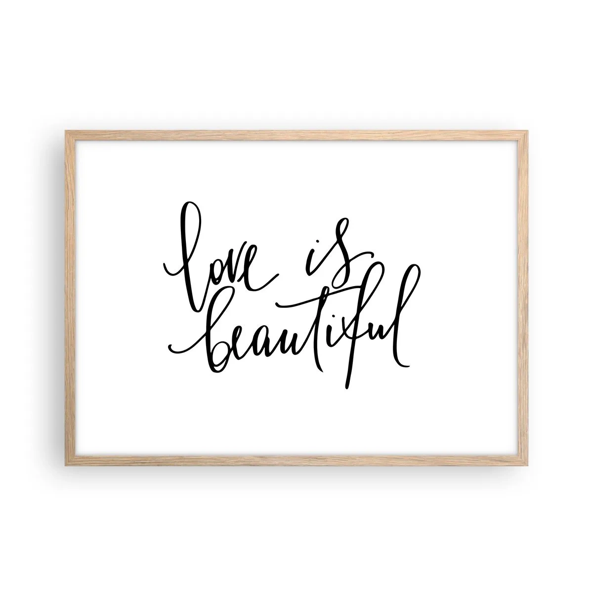 Plakát v rámu světlý dub - Přečti a zopakuj - 70x50 cm