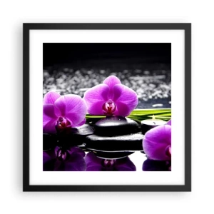 Plakát v černém rámu - Utonout v tichu a klidu - 40x40 cm