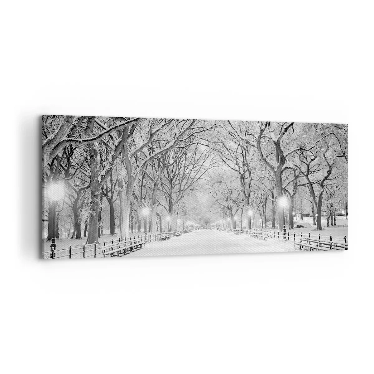 Obraz na plátně - Čtyři roční období – zima - 100x40 cm