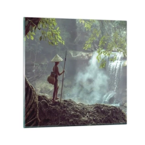 Obraz na skle - Spřátelený s přírodou - 70x70 cm