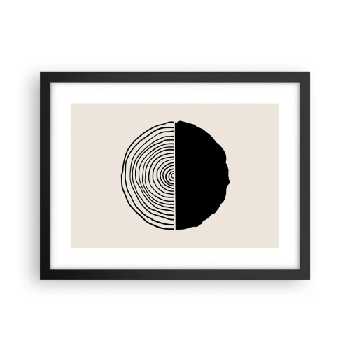 Plakát v černém rámu - Půl na půl - 40x30 cm