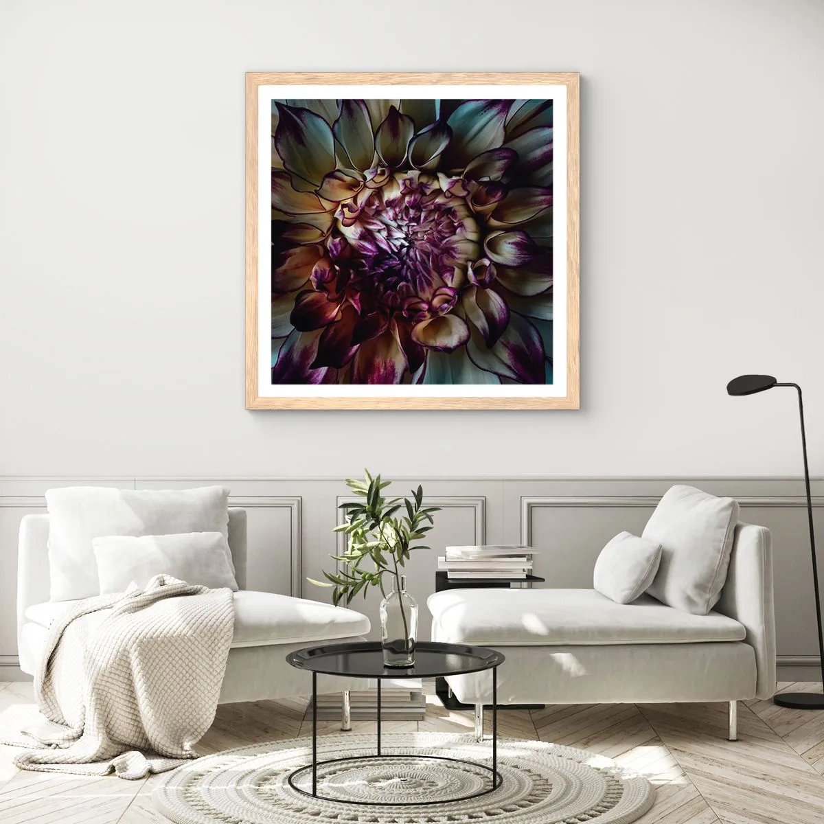 Plakát v rámu světlý dub - Rozkvět mládí - 40x40 cm