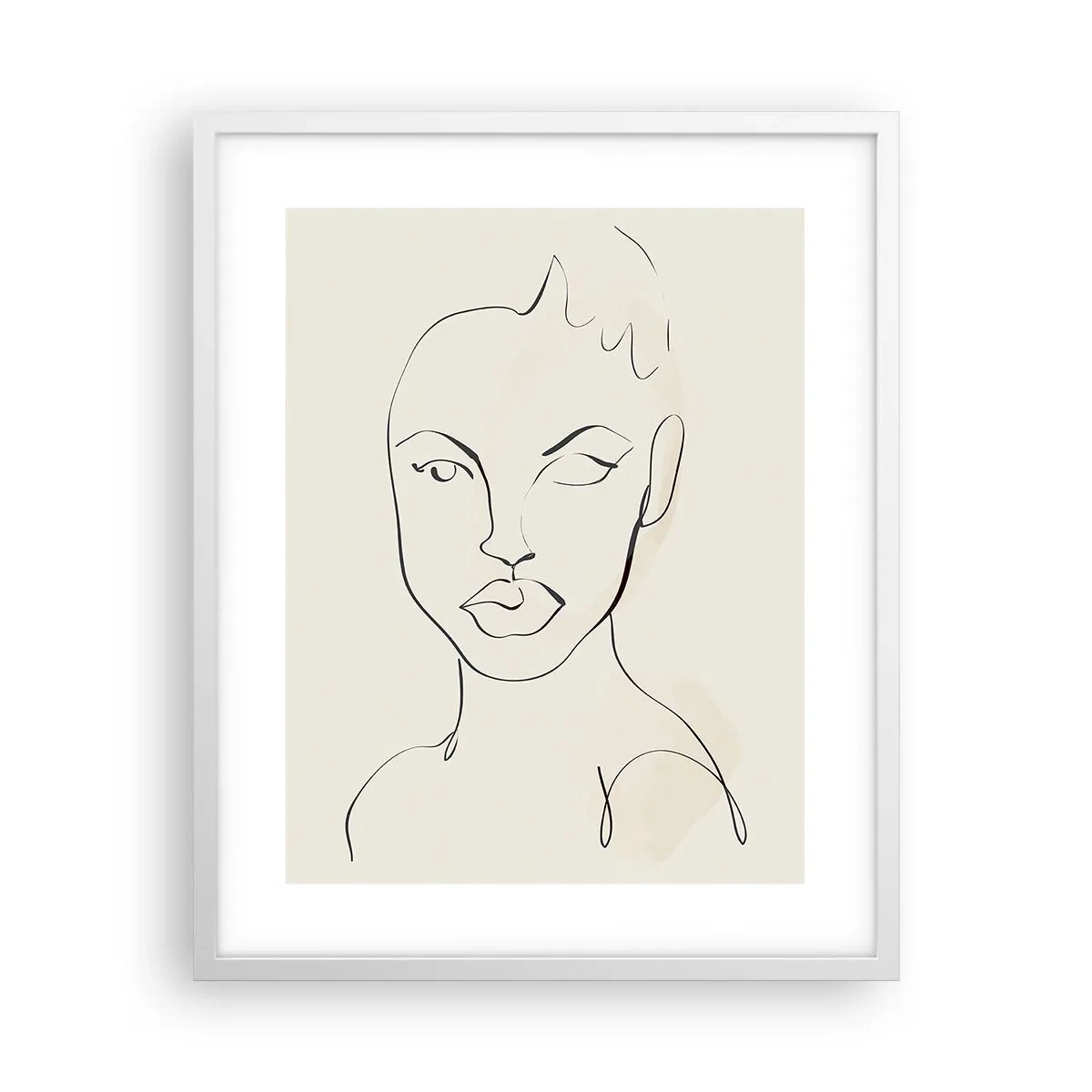 Plakát v bílém rámu - Obrys smyslnosti - 40x50 cm