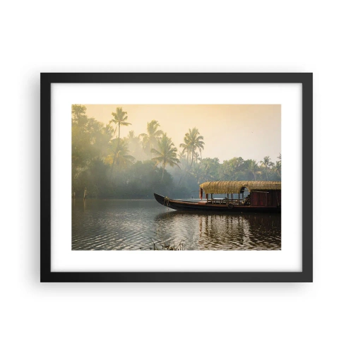 Plakát v černém rámu - Dům na řece - 40x30 cm