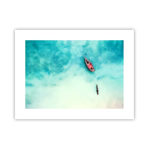 Plakát - Protože na plážích Zanzibaru, když je přebytek vody… - 40x30 cm