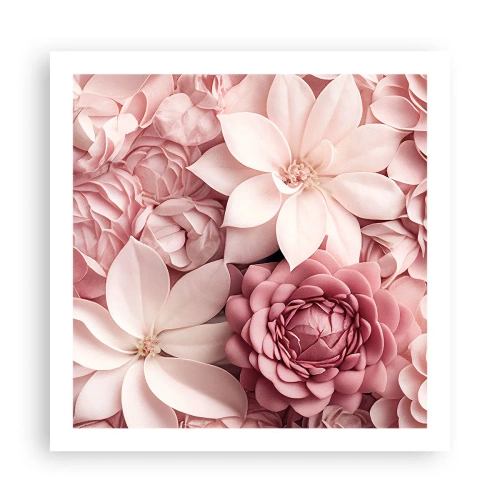 Plakát - V růžových okvětních lístcích - 60x60 cm
