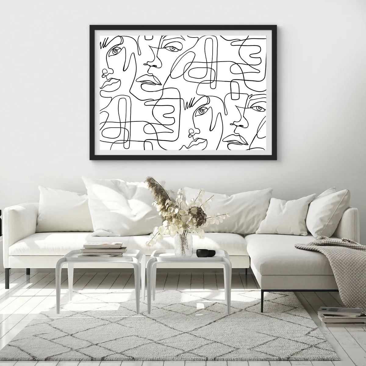 Plakát v černém rámu - Ve spletených emocích - 100x70 cm