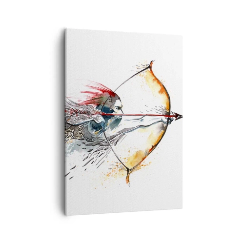 Obraz na plátně - Mytický bojovník s ohnivým lukem - 50x70 cm