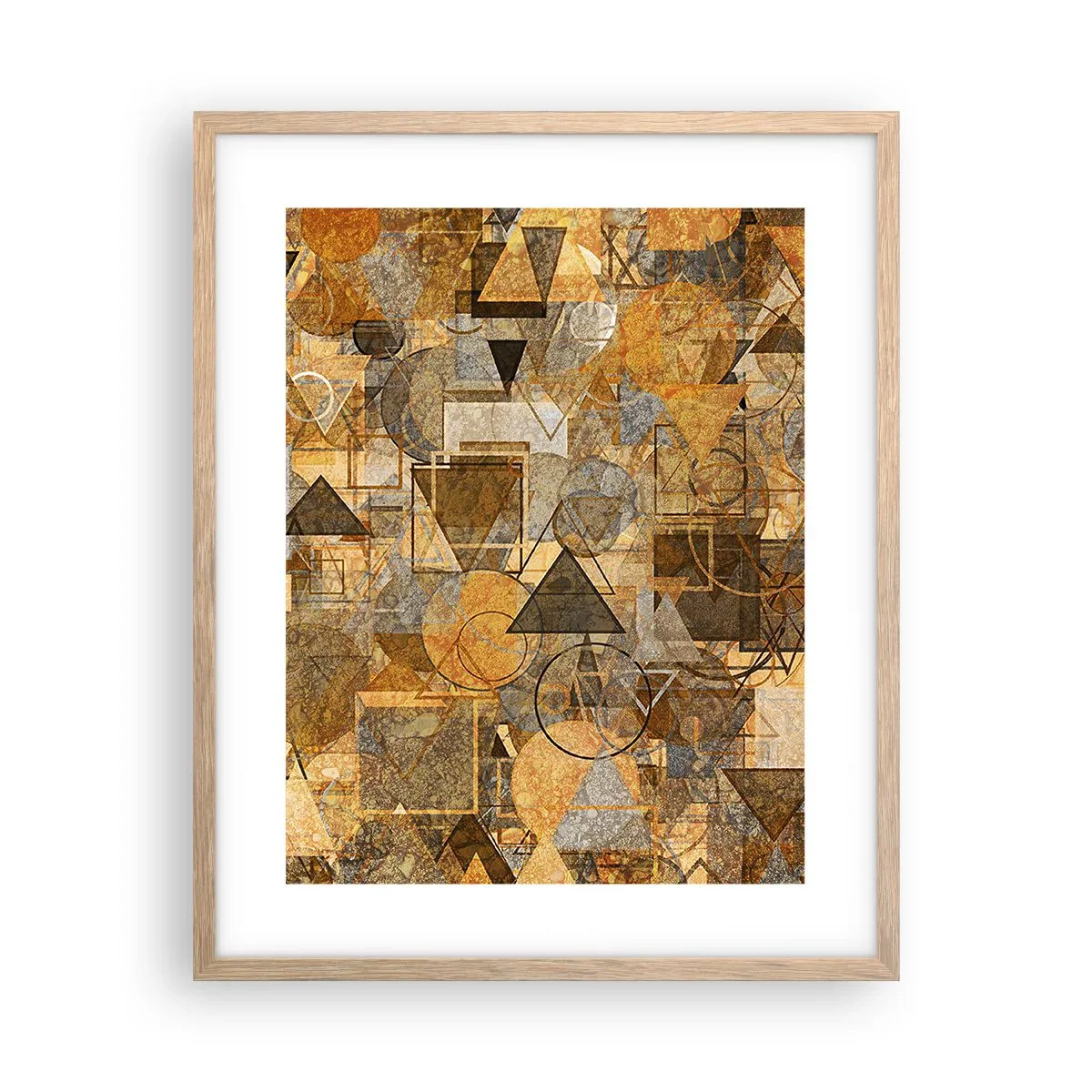 Plakát v rámu světlý dub - Svět zachycený v podobě - 40x50 cm