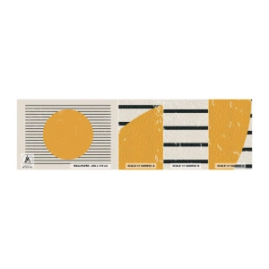 Vzor Fototapety Samolepicí Deluxe Sticker - Síla jednoduchosti - slunce, Kolo, Čáry - 100x30 cm