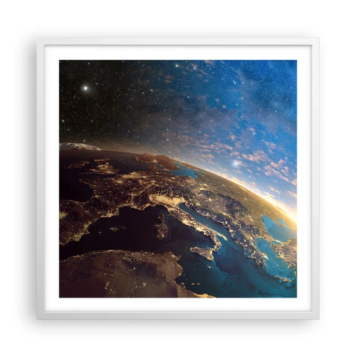 Plakát v bílém rámu - Podívejme se na sebe s odstupem - 60x60 cm