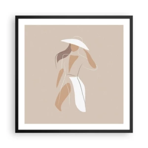 Plakát v černém rámu - Móda je zábava - 60x60 cm