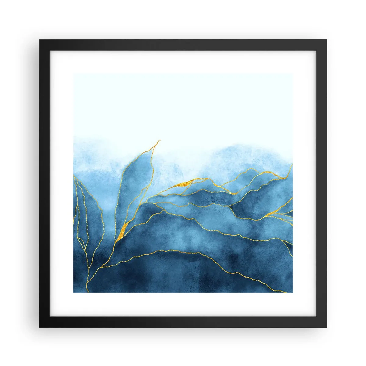 Plakát v černém rámu - Blankyt ve zlatě - 40x40 cm