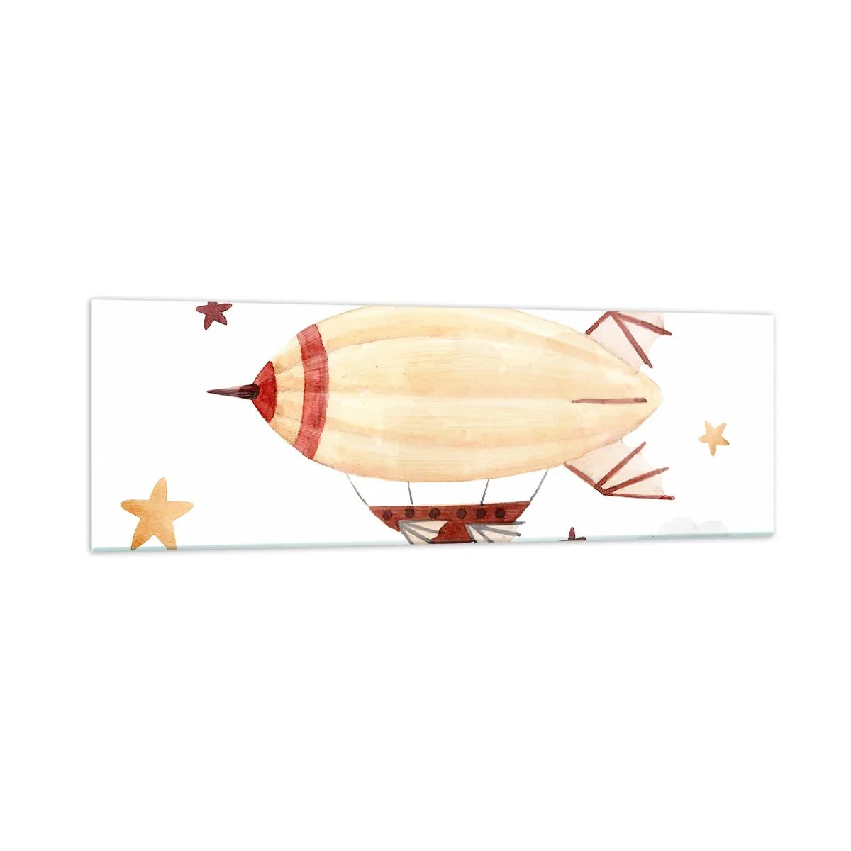 Obraz na skle - Vzducholoď - 160x50 cm