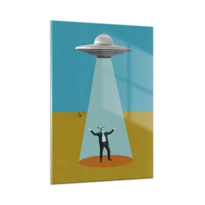 Obraz na skle - Blízké setkání - 50x70 cm