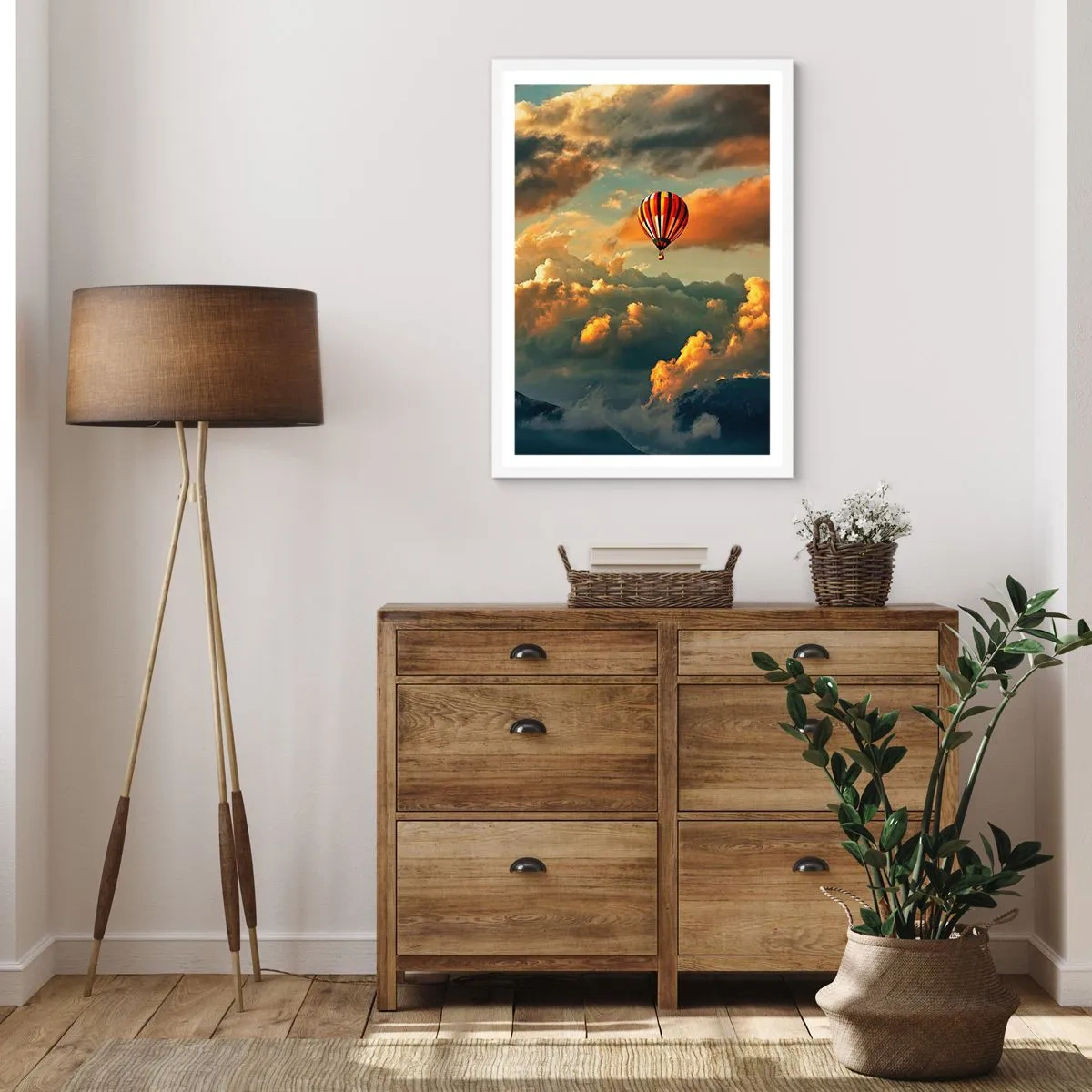 Plakát v bílém rámu - Letím, protože chci - 61x91 cm
