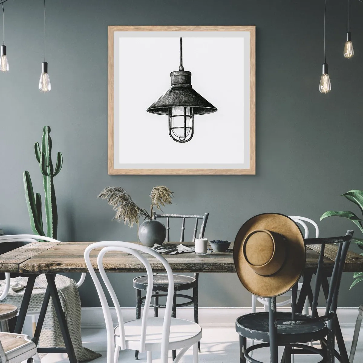 Plakát v rámu světlý dub - Jako před lety… - 60x60 cm