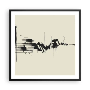 Plakát v černém rámu - Spěšná abstrakce - 60x60 cm