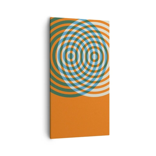 Obraz na plátně - Abstraktní kruhová variace - 55x100 cm