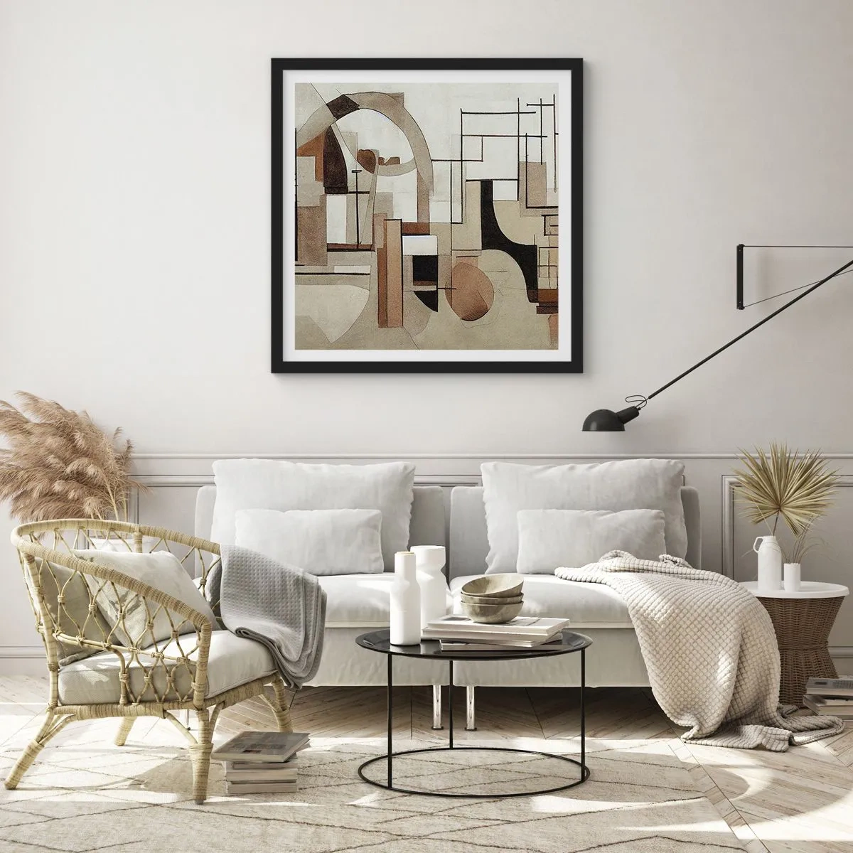 Plakát v černém rámu - Městská krajina 2.0 - 30x30 cm