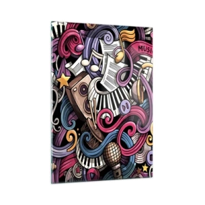 Obraz na skle - Komplikovaná melodie - 50x70 cm