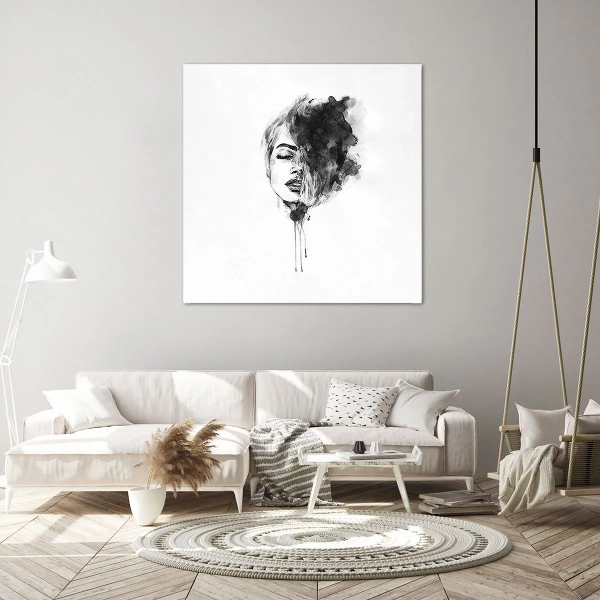 Obraz na plátně - O čem sní dívka - 40x40 cm