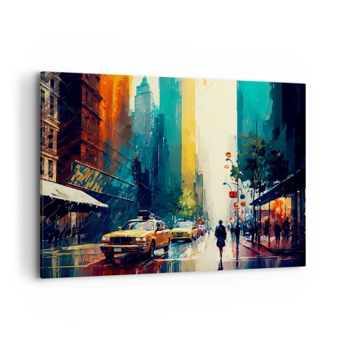 Obraz na plátně - New York – tady je i déšť barevný - 120x80 cm