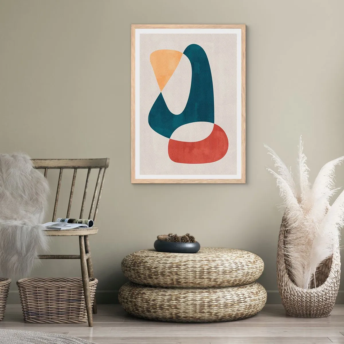 Plakát v rámu světlý dub - Vlivy a metamorfózy - 70x100 cm