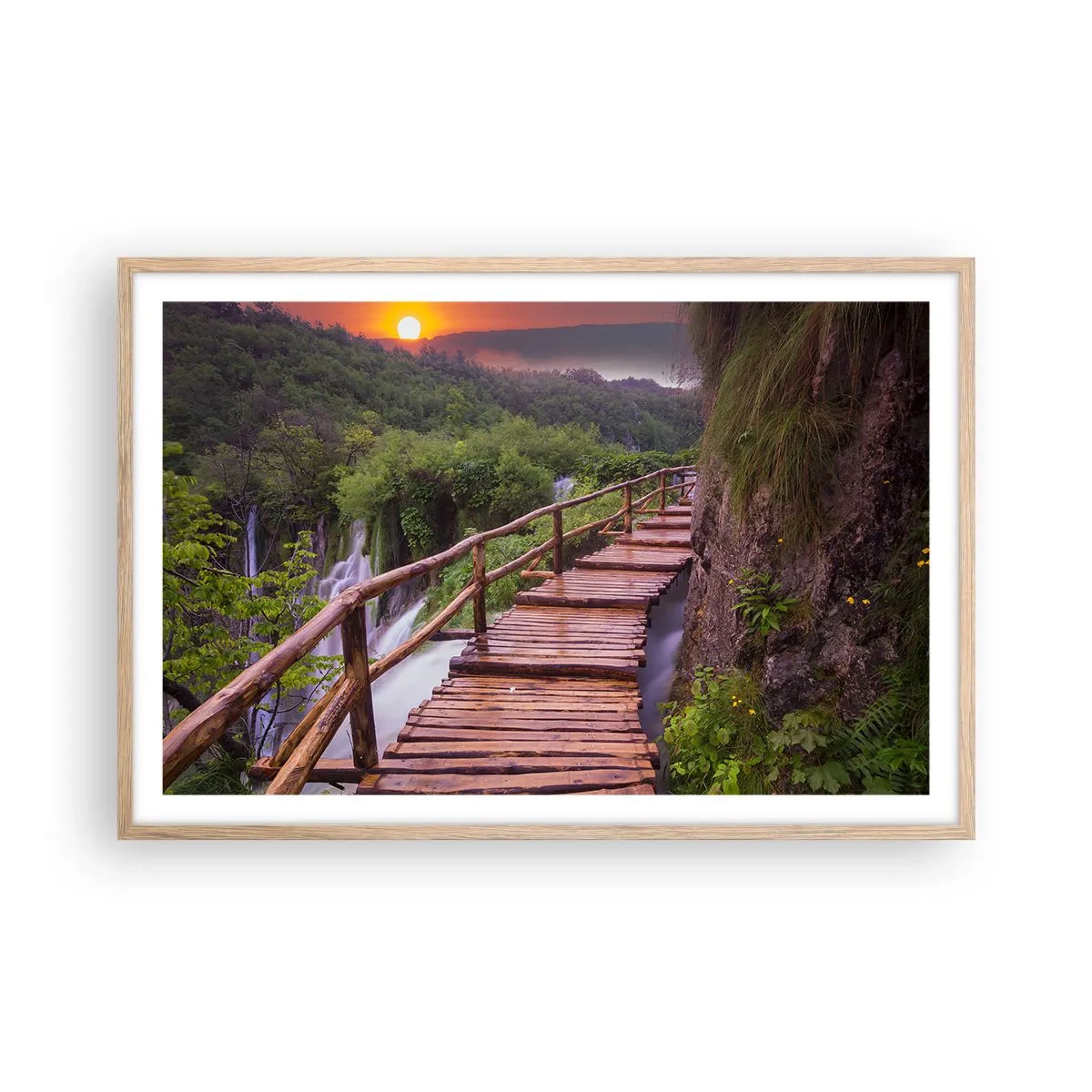 Plakát v rámu světlý dub - Neuvěřitelná krása - 91x61 cm