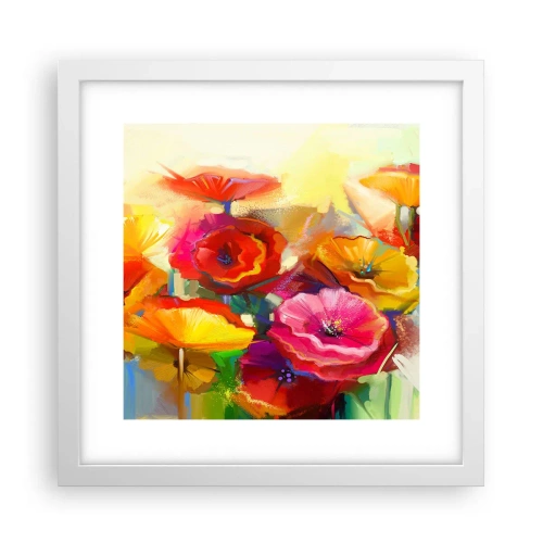 Plakát v bílém rámu - Nejenom červené - 30x30 cm