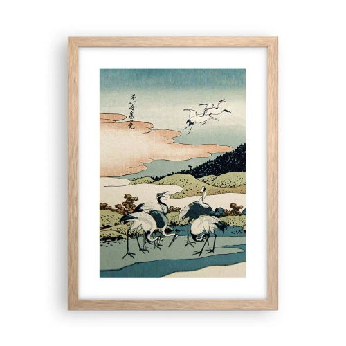 Plakát v rámu světlý dub - V japonském duchu - 30x40 cm