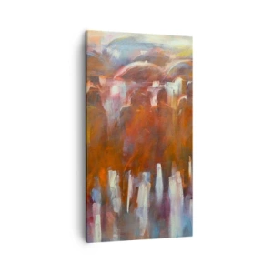Obraz na plátně - Rovnocenní v dešti a mlze - 45x80 cm