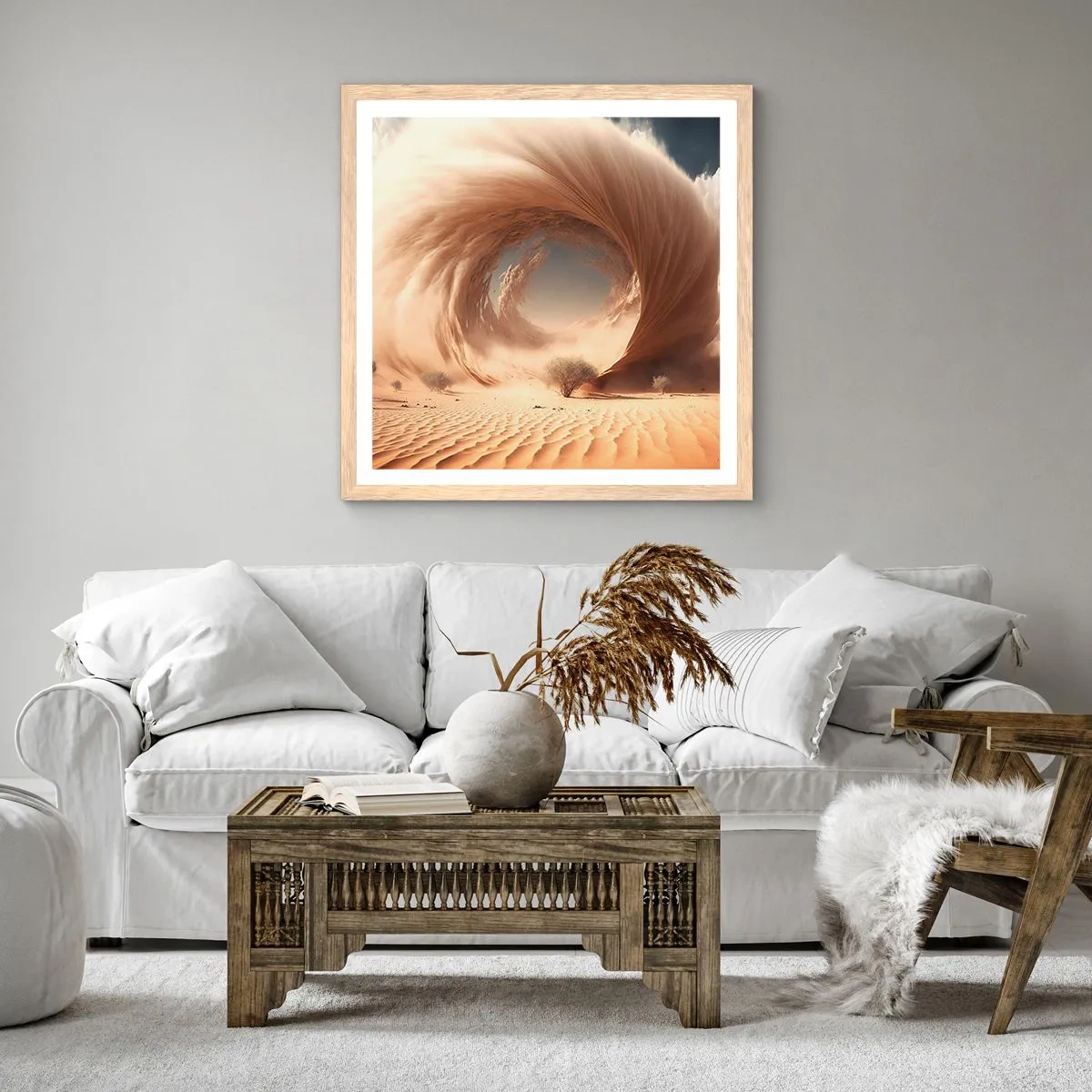 Plakát v rámu světlý dub - Otevřený portál - 60x60 cm
