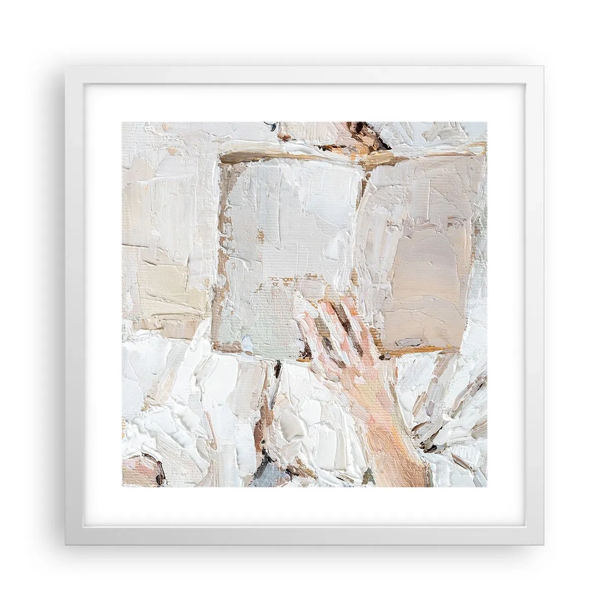 Plakát v bílém rámu - V jiném světě - 40x40 cm