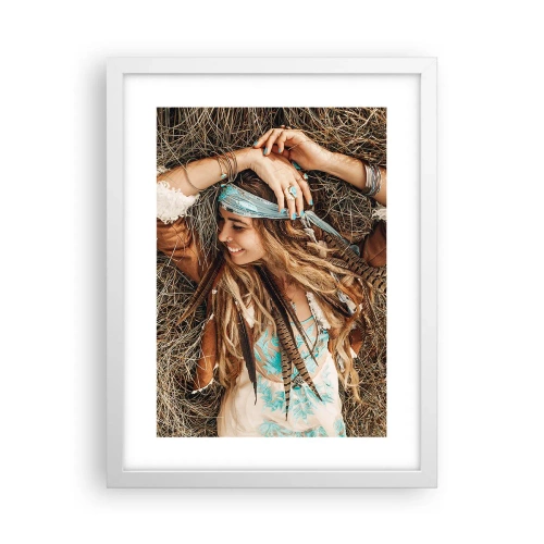 Plakát v bílém rámu - Na cestě do léta lásky - 30x40 cm