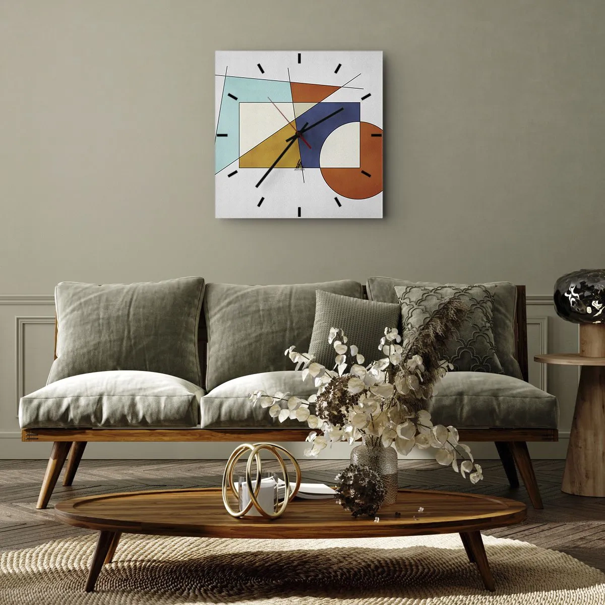 Nástěnné hodiny - Abstrakce: modernistická zábava - 30x30 cm