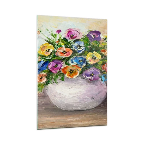 Obraz na skle - Zátiší s bílou vázou - 80x120 cm