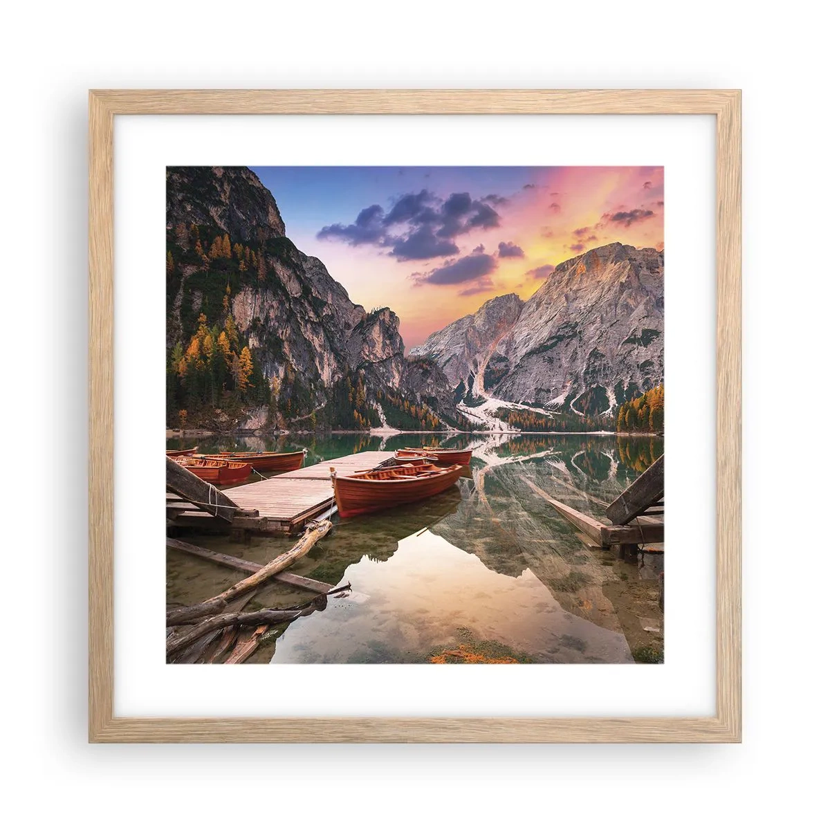 Plakát v rámu světlý dub - Slib dne - 40x40 cm