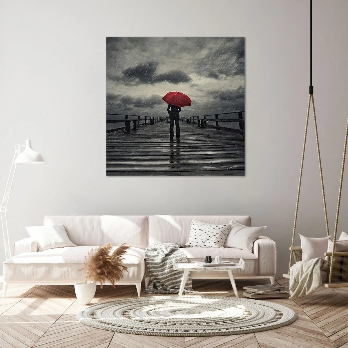 Obraz na plátně - Nevadí, že prší - 60x60 cm