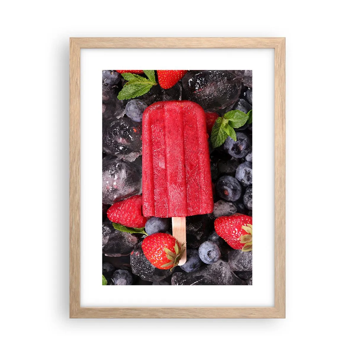 Plakát v rámu světlý dub - Chuť horkého léta - 30x40 cm