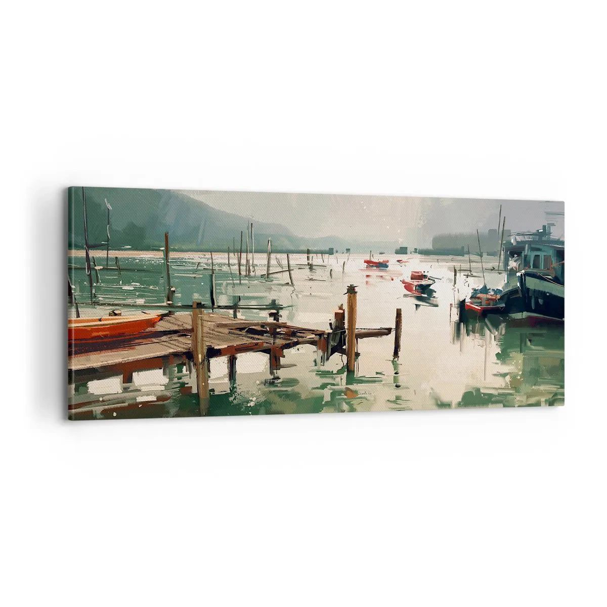 Obraz na plátně - Zalité roztaveným měsícem - 100x40 cm