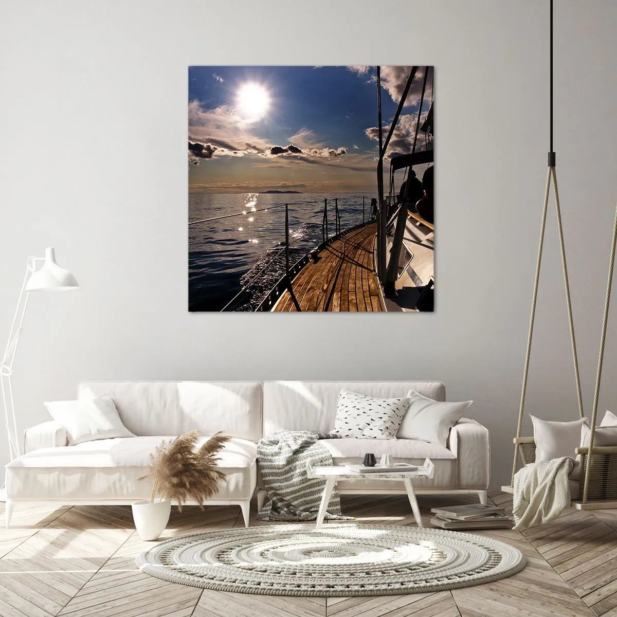 Obraz na plátně - Plavba směrem ke slunci - 40x40 cm