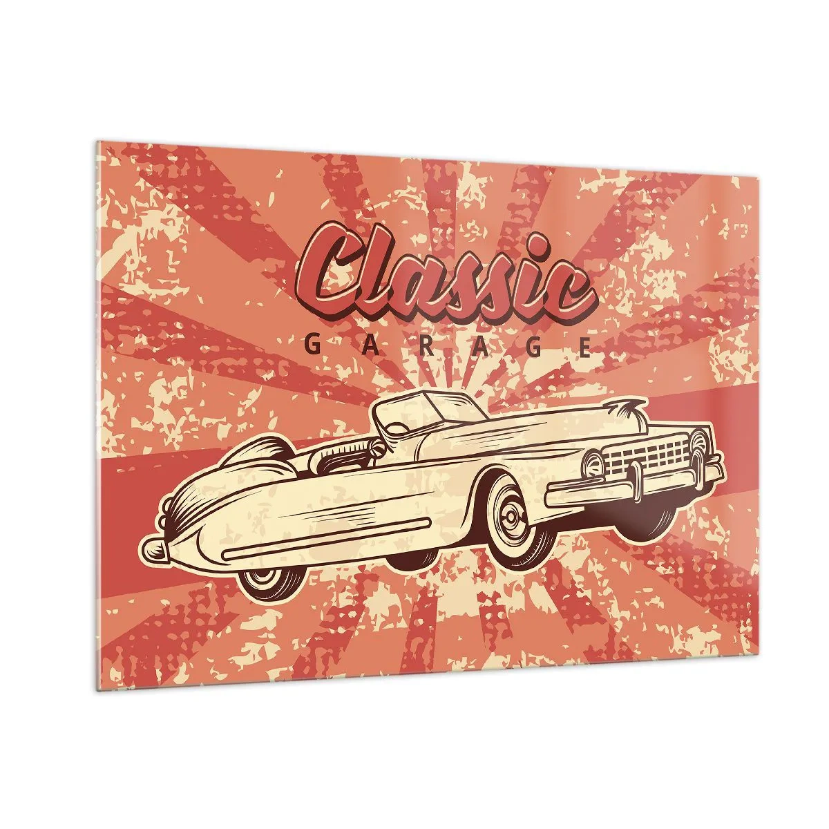 Obraz na skle - V rádiu je Elvis - 100x70 cm